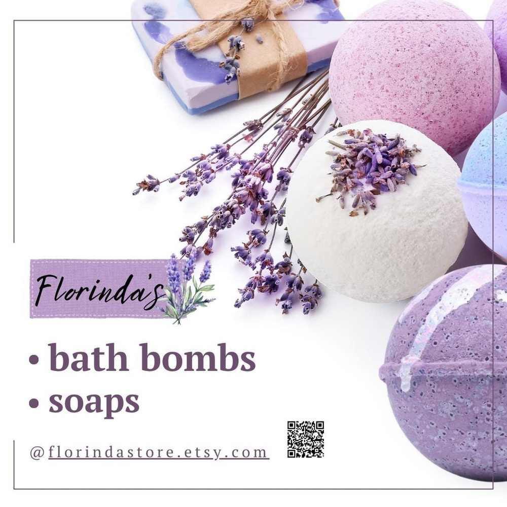 Florinda Beauty Luxury Hand-Pressed Bath Bombs 4.5oz 2.5" Diameter